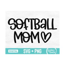 Softball Mom Svg, Softball Svg, Softball Heart Svg, Shirt Svg, Softball Cut File, Sublimation Design, Softball Mom Png,