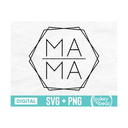 Mama Hexagon Svg, Mom Life Svg, Mom Svg File, Mama Shirt Svg, Mother's Day Svg Design, Mama Square Svg, Mama Shirt Png,
