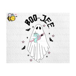 BooJee Stanley Tumbler Inspired Ghost Png, Funny Halloween Ghost, Halloween Png, Retro Spooky Season Png, Funny Hallowee