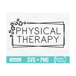 Leopard Physical Therapy Svg, Cheetah Physical Therapy Png Sublimation Design, Physical Therapist Svg for Shirts, PT Svg