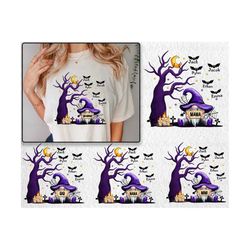 personalization mama halloween gnomes png, happy halloween png, custom name, gnomes witch hat png, halloween bat png for