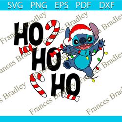 Funny Stitch Hohoho Santa Claus SVG Graphic Design File