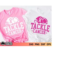 tackle cancer svg, breast cancer football svg, fight cancer pink ribbon svg, breast cancer awareness svg, football cance