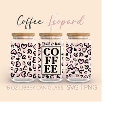 COFFEE Glass Wrap Svg, 16 Oz Libbey Can Glass, Coffee Glass Wrap Svg, coffee can svg, Digital Download