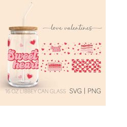 love valentines  16 oz glass can cut file, happy valentines svg, love svg, hearts svg, beer can glass svg cut wrap file,