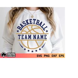 Basketball Team Name SVG, Basketball Team Logo Design, Basketball Mom Svg, Basketball Shirt Svg, Basketball Clipart, Spl