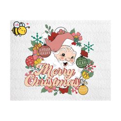 Merry Christmas Santa Claus Png, Pink Christmas Png, Retro Christmas Png, Xmas Party Png, Christmas Png, Pink Santa Grap