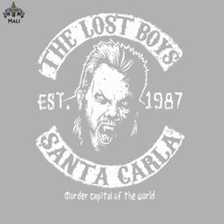 The Lost Boys   Santa Carla Est 1987   vintage logo Sublimation PNG Download