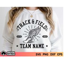 Track and Field SVG and PNG, Mom Track Svg, Track Mom Shirt  Svg, Running Svg, Track Wings Svg, Track Team Name Svg File
