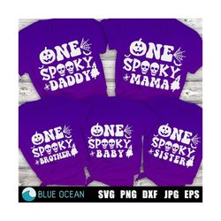 One spooky family SVG,  Halloween family bundle SVG, Halloween family shirt SVG, One spooky mama svg, One spooky daddy s