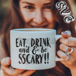 Svg HALLOWEEN "EAT, DRINK, AND BE SCARY !" svg party retro svg Vector Hallowe
