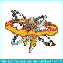 Aang embroidery design, Avatar embroidery, Anime design, Embroidery shirt, Embroidery file, Digital download
