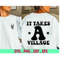It takes a village SVG Cut File, motherhood gift idea, mom tribe svg, cut file for mom friends, handlettered svg for cri