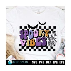 Spooky Vibes SVG, Retro Spooky Vibes, Spooky Vibes PNG, Spooky vibes chekered