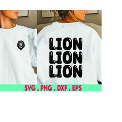 ion SVG, Lion Head SVG, Lion Face SVG, Shirt Svg, King, Animal, Clipart, Png, Files For Cricut, Silhouette, Sublimation