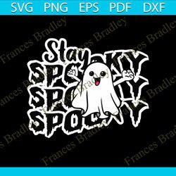 Vintage Stay Spooky Halloween Ghost SVG Download