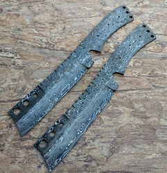 Damascus Steel Blank Blade Knife For Knife Making Supplies, Handmade Fordge Tracker    Blank Blades,