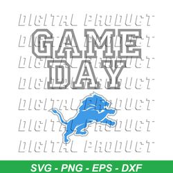 Retro Game Day Detroit Lions DVG NFL Team SVG Digital File