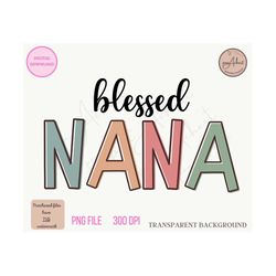 Blessed Nana Png, Grandma PNG for Sublimation, Nana Gift, Grandma Png, Mother's Day Png, Nana Png, Grandma Tshirt, Grann