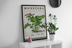 Monstera Deliciosa Care Vintage Poster  Wall Art  Plant Care