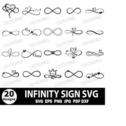 Infinity Svg, Infinity Love Svg Bundle, Forever Infinity Svg, Infinity Clipart, T Shirt Design, Infinity Heart Svg, Love