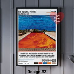 Red Hot Chili Peppers Poster, Red Hot Chili Peppers Californication Album Poster, Californication Print, Californication
