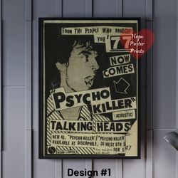 Talking Heads Poster, Talking Heads Same as It Ever Was Album Poster, Talking Heads Print, Talking Heads Decor, Talking