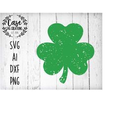 Distressed St. Patrick's Day Shamrock AI, Dxf and Printable PNG Files | Cricut and Silhouette | Lucky | Green | Pinch