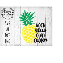 Rock Your Own Crown SVG Cutting File, AI, Dxf and Printable PNG Files | Instant Download | Cricut and Silhouette | Iron