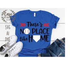 There's No Place Like Home SVG Cutting File, Ai, Dxf and Printable PNG Files | Cricut and Silhouette | Baseball | Softba