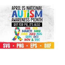 Autism Awareness Month Svg | Autism Mom | Autism Puzzle Svg File For Cricut | Ribbon Eps | April Austism | Commercial Us