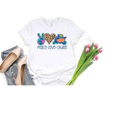 Peace Love Cruise Shirt, Cruise Tank Shirt, Cruise Travel shirt with leopard heart, Cruise Matching Shirt, Cruise Family