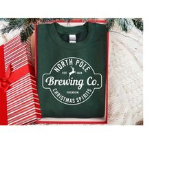 North Pole Brewing Co Sweatshirt, Christmas Sweatshirt, North Pole sweater, Brewing Co, Premium Christmas Spirit, Brewin