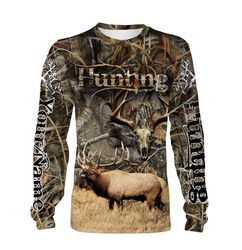 Elk Hunting Custom Name 3D All Over Print Shirts &8211 Personalized Hunting Gift &8211  Fsd179