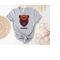 Custom Name Bears Mascot Shirt, Team Mascot Shirt, Game Day Tee, Personalized Football Shirt, High School Mascot Shirt,