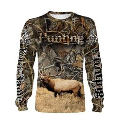 Elk hunting Custom Name 3D All over print Shirts &8211 Personalized hunting gift &8211 FSD214