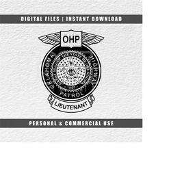 Oklahoma State Highway Patrol Lieutenant Badge Svg, Oklahoma Police Svg, Cricut Svg, Cut File Svg, PNG, PDF, JPG, Instan