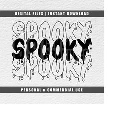 Spooky Svg, Halloween Svg, 3D Text Svg, Cricut Svg, Engraving File Svg, Cut File Svg, Instant Download