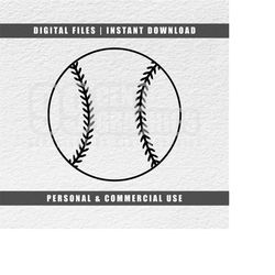 baseball outline svg, baseball svg, sport svg, cut file, cricut svg, silhouette svg, png, jpg, pdf, instant download