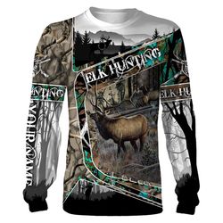 Elk hunting Custom Name 3D All over print shirts, Face shield &8211 personalized hunting gifts &8211 FSD244