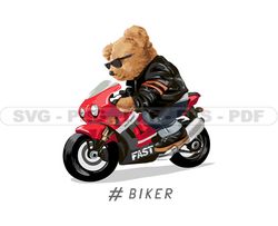 Harley Biker Bear, Motorbike SVG PNG, Harley Logo, Skull SVG Files, Motorcycle Tshirt Design, Digital Download 140