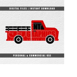 Red Truck Svg, Pick Up Truck Svg, Cricut Svg, Funny Svg, Layered Svg, PNG, PDF, JPG, Instant Download