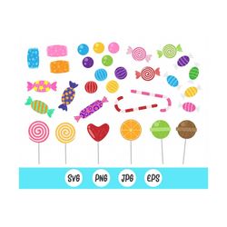 candy svg bundle , sweets candies svg, candy clipart bundle, lollipop clipart ,candy svg, sweets clipart, instant downlo