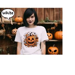 Spooky Pumpkins Shirt, Halloween Pumpkin Faces Tee, Jack O Lantern Tee, Fall Harvest Shirt, Halloween Pumpkin Tee, Thank