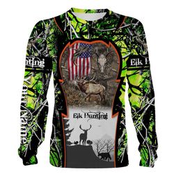 Elk hunting Custom Name 3D All over print Shirts, Face shield &8211 personalized hunting gifts &8211 FSD303