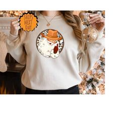 Retro Santa Christmas Sweatshirt, Leopard Santa Sweater, Christmas Gift Sweater, Leopard Print Sweater, Santa Claus Swea