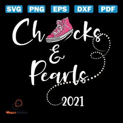 Chuck And Pearls 2021 Svg, Trending Svg, Chucks and Pearls Svg, Madam Vice President SVG, Kamala Harris SVG, Kamala Harr