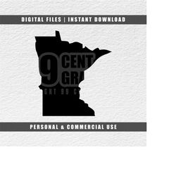 Minnesota Svg, United States Svg, State Silhouette Svg, Cricut Svg, Engraving File Svg, Cut File Svg, Instant Download