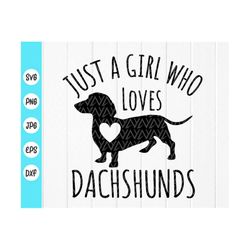 Just a Girl Who Loves Dachshunds SVG, Dog lover svg,wiener dog svg,Animal Lover svg,Dachshunds SVG,Dog svg,Instant Downl