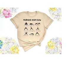 Morning Yoga Flow Shirt, Yoga DTF Transfer, Ready To Press DTF Print, Gift For Yoga Lover, Cute Yoga Tee, Yoga Lover Shi